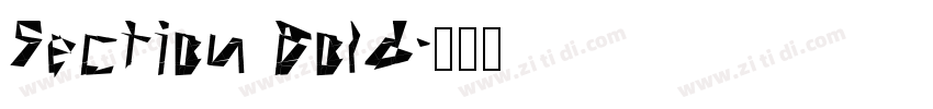 Section Bold字体转换